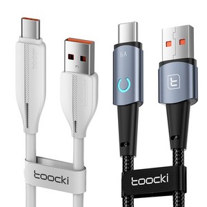 Toocki 6A C타입 고속 충전케이블 2m+1m 구성 2개, 랜덤