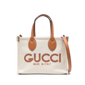 구찌 미니 로고 프린트 토트 백