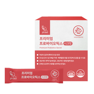 PH365 피에이치365 프로바이오틱스 시크릿 아연 질 유래 유산균, 1개, 2.5g