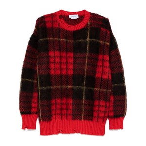 알렉산더맥퀸 타탄 체크 스웨터, 레드계열, Standard M