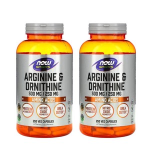 나우푸드 아르기닌 500mg & 오르니틴 250mg 캡슐, 250정, 2개