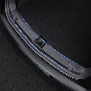 YZ 트렁크 문턱 보호 커버 플레이트 TPE 고무 보호대 자동차 리어 씰 가드 커버 스크래치 방지, 모델Y 주니퍼, 블랙, 1개