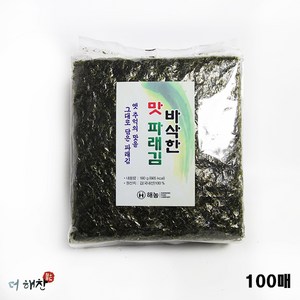 [더해찬] 해농바삭한맛 파래김100매 소비자BEST선택, 180g, 1개