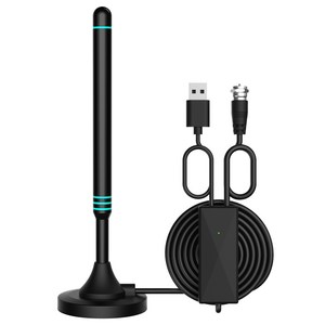 인네트워크 UHD/HD 지원 공중파 지상파 수신기 디지털TV 수신 실내용 캠핑용 DTV 무지향성 실내 안테나 5M