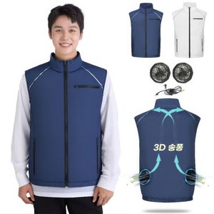 선풍기 조끼 냉풍조끼 여름작업복 아이스조끼 쿨조끼 골프 등산 낚시 남녀공용-ACS570