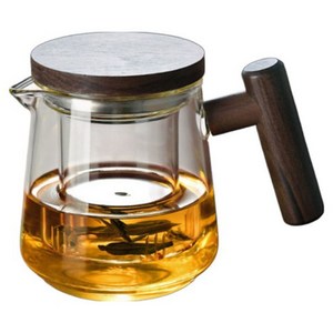 마마픽스 우드 핸들 차주전자 내열유리 티포트