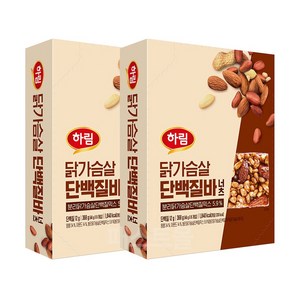 하림 닭가슴살 너츠 단백질바, 46g, 16개