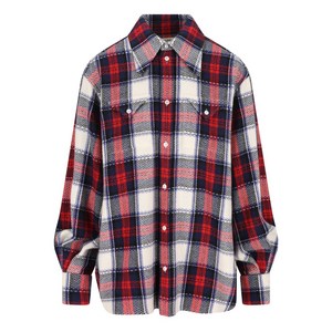 셀린느 플레이드 체크 셔츠, 화이트계열, FR 36(KR 44)