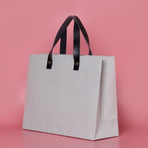 크루거브렌트 패브릭 쇼핑백(그레이 베이지 와인), 그레이 패브릭