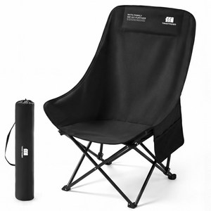 탄씨엔쯔 탄스트라이더 하이백 체어 접이식 경량 캠핑의자, 블랙, 1개