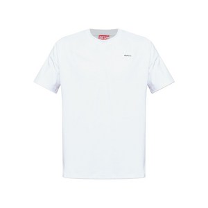 디젤 어저스트 메트 로고 티셔츠, 화이트계열, Standard M