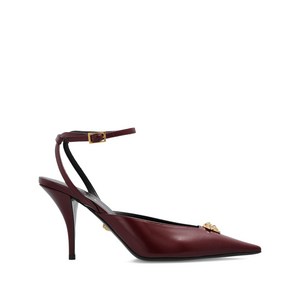 베르사체 라 메두사 장식 포인티드 토 힐 펌프스 85mm, Italy 36(KR 230), 레드계열
