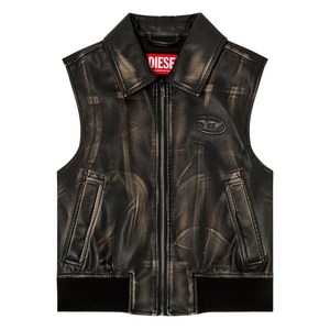 디젤 지잉코 민소매 재킷, 블랙계열+브라운계열, Italy 42(KR 55-66)