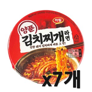 하림 양푼김치찌개라면 컵 102g, 7개