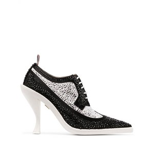 톰 브라운 크리스털 장식 더비 슈즈 105mm, Europe 37(KR 235), 블랙계열+화이트계열