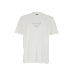 엠포리오아르마니 로고 패치 티셔츠, 화이트계열, Standard L(KR 100)