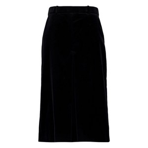 생로랑 벨벳 플리츠 미디 스커트, 블랙계열, France 38(KR 66)