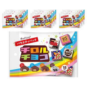 TIROL 치로파티하자 버라이어티 팩 초콜릿 밀크 & 비스 & 아몬드 & 화이트쿠키맛 18개입