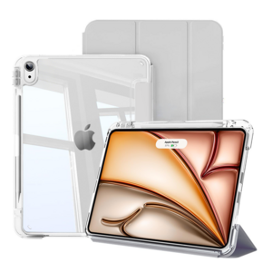 헤미션 아이패드 펜슬 수납 클리어 범퍼 스마트커버 태블릿 케이스 에어8/7/6 프로8/7/6/5/4/3세대 11/13인치