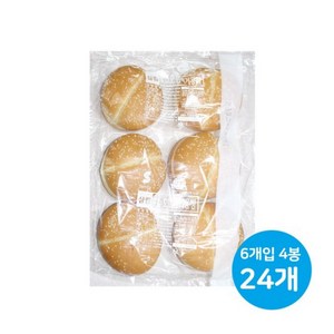 [보아스몰] 삼립 4.5호 햄버거용빵 60g, 4개, 390g