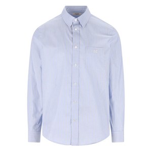 셀린느 스트라이프 셔츠, 블루계열, Collar (cm) 41