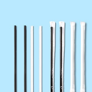 일자 검정 벌크포장 빨대 7 x 210 mm, 500개입, 1개