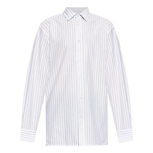 메종 마르지엘라 스트라이프 셔츠, 화이트계열+블루계열, Collar (cm) 43