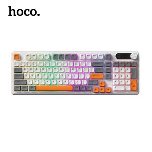 hoco 유선 키보드 방수 RGB 게이밍 키보드 기계식 감촉 멤브레인 키보드 98키