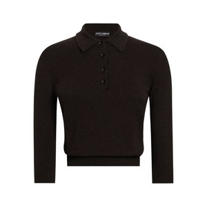 돌체앤가바나 캐시미어 폴로 탑, 브라운계열, Italy 46(KR 77)