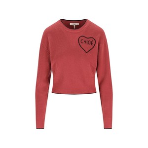 끌로에 하트 니트 스웨터, 레드계열, Standard L(KR 66)