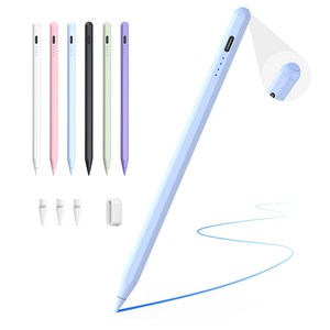 JAMJAKE 아이패드 호환 스타일러스 펜슬 스마트 터치펜 초미세 펜촉 USB-C 충전식 SP8