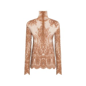 돌체앤가바나 레이스 하이 넥 탑, 브라운계열, Italy 38(KR 33)