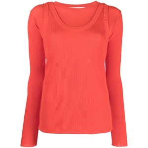 마르니 레이어드 이펙트 골지 니트 스웨터, 레드계열, Italy 42(KR 55-66)