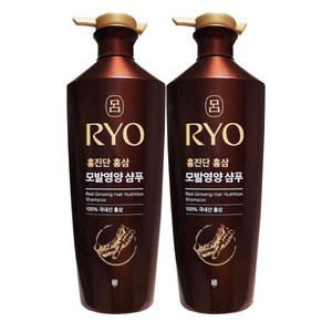 려 홍진단 홍삼 영양 샴푸, 820ml, 2개