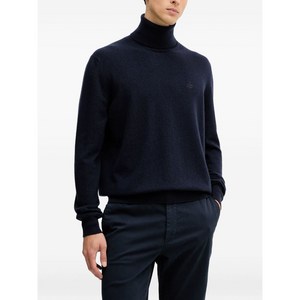 발리 로고 자수 터틀넥 스웨터, 블루계열, IT/FR 54(KR 115)