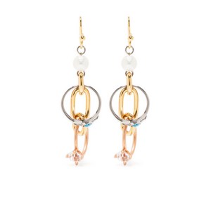 마르니 링 장식 펄 이어링