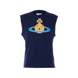 비비안웨스트우드 오버사이즈 구체 티셔츠, 블루계열, M(KR 100)