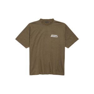 발렌시아가 로고 프린트 티셔츠, 브라운계열, Standard L(KR 110)