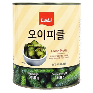 라리 업소용 대용량 오이피클 슬라이스 3.1kg, 1개