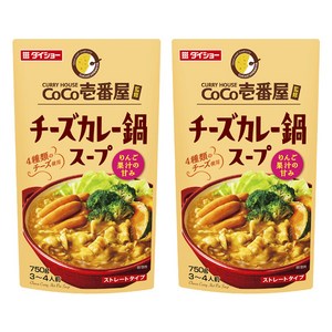 CoCo Ichibanya 치즈 카레 나베 스프 스트레이트 타입, 750g, 2개