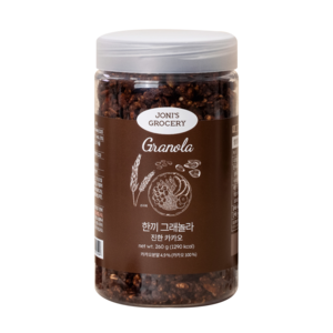 [저설탕] 한끼 그래놀라 진한 카카오 시리얼 저가당 저당 다이어트 수제 간식, 260g, 1개