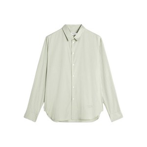 메종키츠네 스트라이프 패턴 셔츠, 그린계열+화이트계열, Standard M(KR 100)
