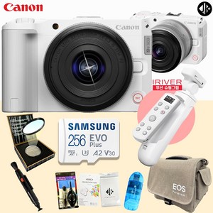 캐논 EOS R50 V 화이트 +14-30 KIT + 아이리버 정품 OLED 무선 슈팅그립 포함 9종 크리에이터 패키지 256GB