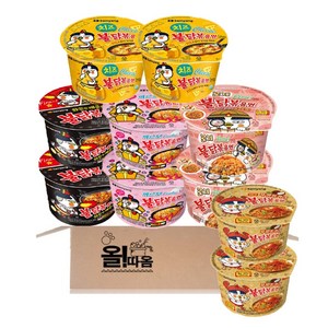 삼양 큰컵 불닭볶음 5종 11호 [푸팟퐁커리 불닭2 +치즈불닭2 +로제불닭2 +까르보불닭2 +불닭2]