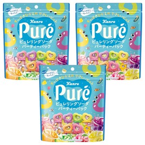 칸로 퓨어링 소다 파티 팩 피치 + 그레이프 + 멜론 +키위 + 오렌지 + 체리 맛, 156g, 3개