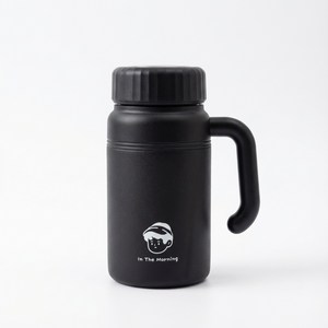 스텐 텀블러 보온보냉 1000ml 누수방지 가벼운 물병, 매트 블랙, 1L, 1개