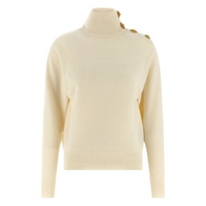 발망 하이 넥 코인 버튼 스웨터, 베이지계열, France 38(KR 66)