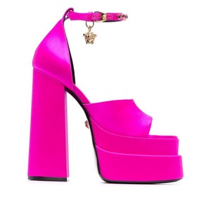 베르사체 메두사 에비타스 플랫폼 샌들, Italy 38(KR 250), 핑크계열