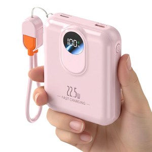 YOBON PD 22.5W QC3.0 고속충전 미니 보조배터리 10000mAh LCD 잔량표시 포켓 휴대용