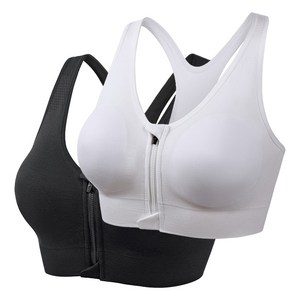cikicoco 앞지퍼 스포터 스포츠브라 2종세트 S~5XL (1+1) 러닝브라 요가 필라테스